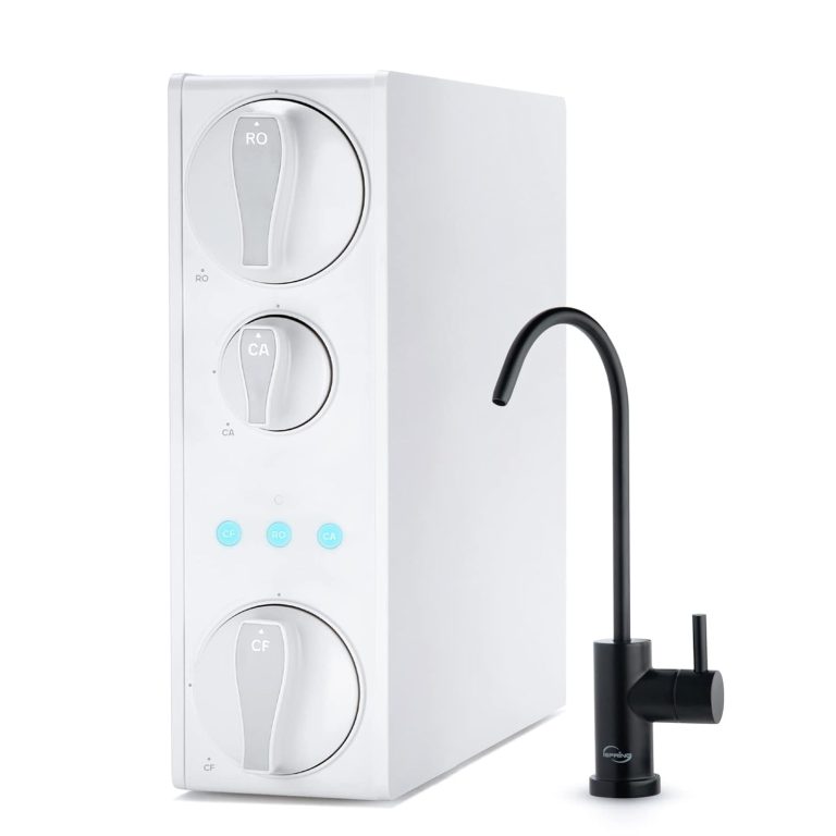 iSpring RO500AK-ORB NSF Certified Tankless RO Reverse Osmosis Water Filtration System, 500 GPD Fast Flow with Natural pH Alkaline Remineralization, Oil Rubbed Faucet, 2:1 Pure to Drain Ratio, White