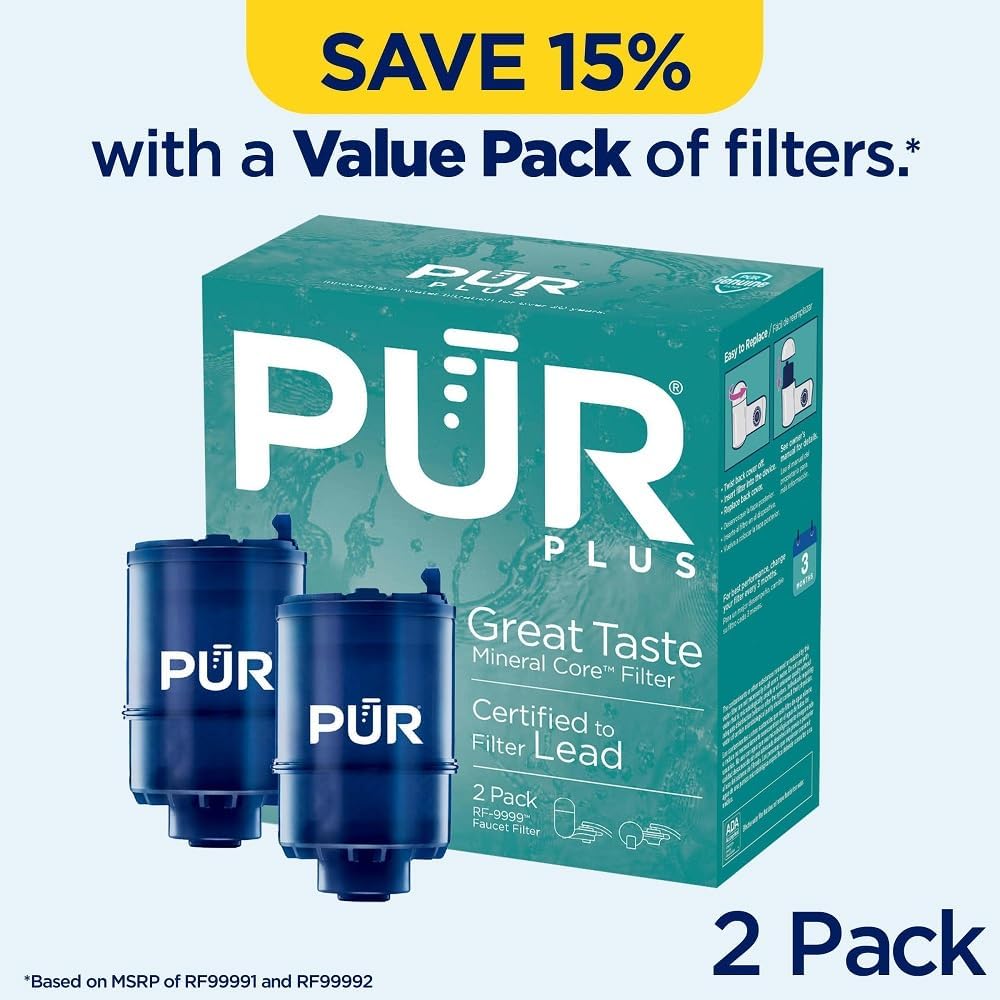 PUR PLUS Faucet Mount Replacement Filter 2-Pack