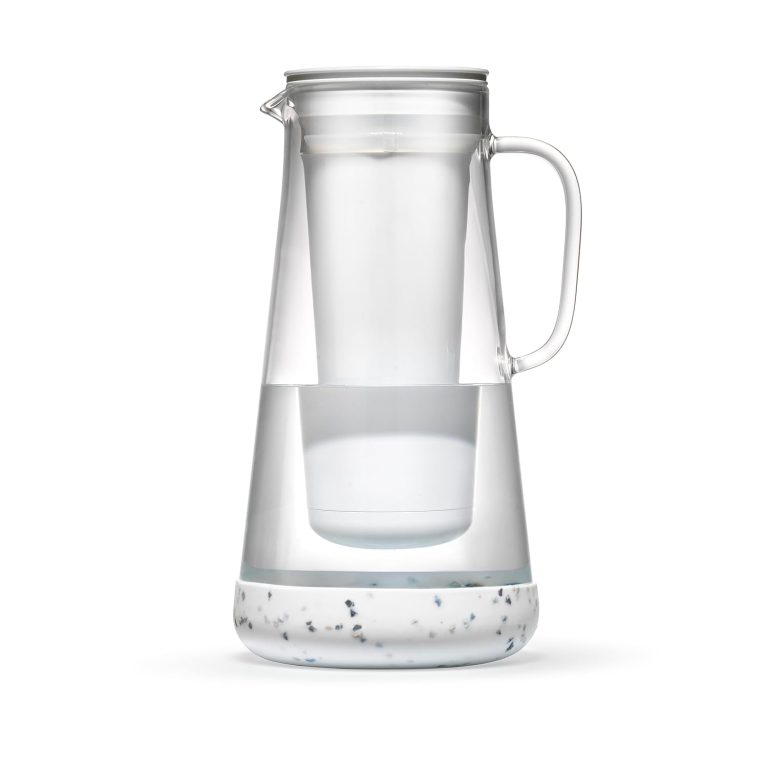 LifeStraw Home Pitcher | Glass with Silicone Base, 7 Cup