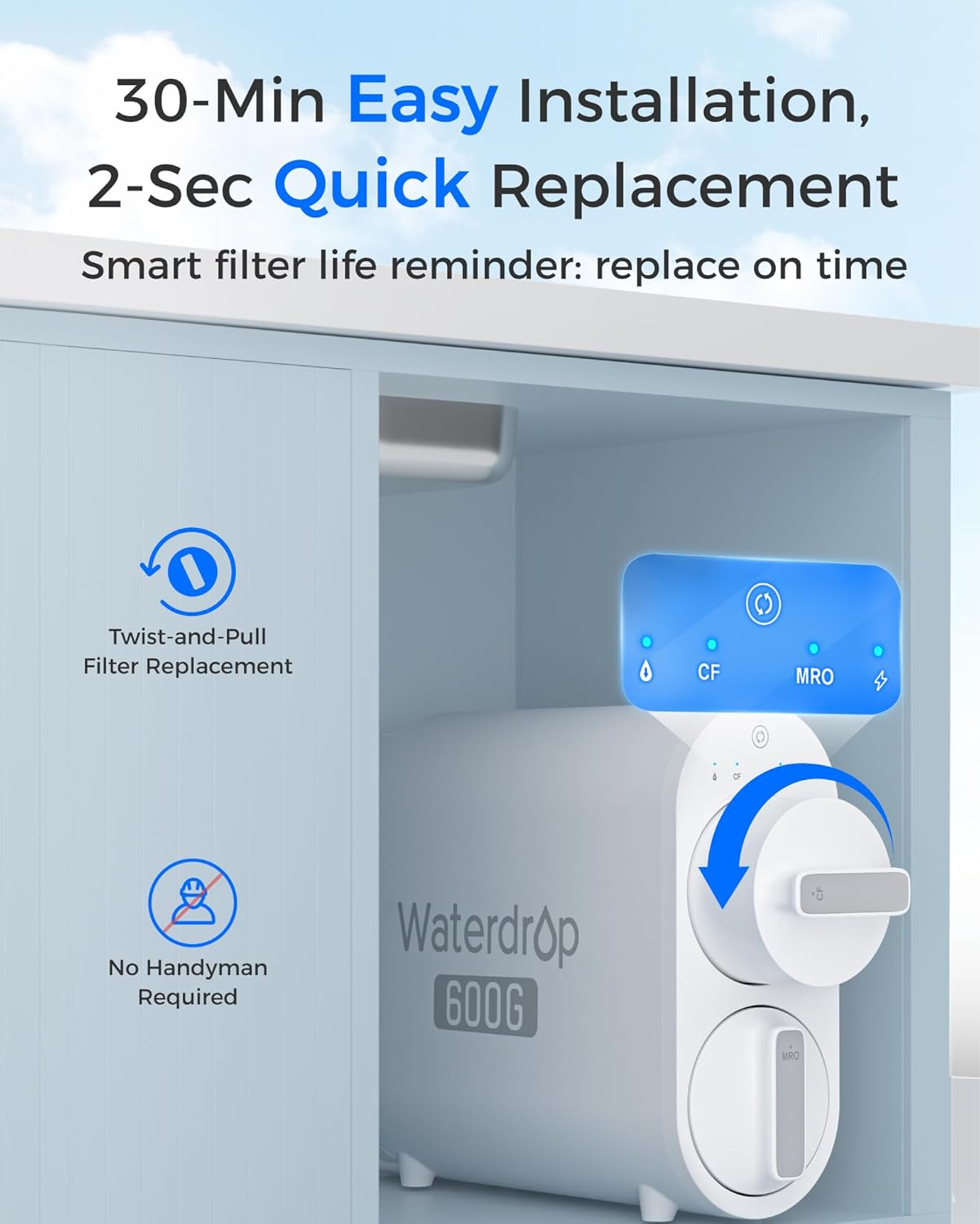 Waterdrop WD-G2CF ease of use image