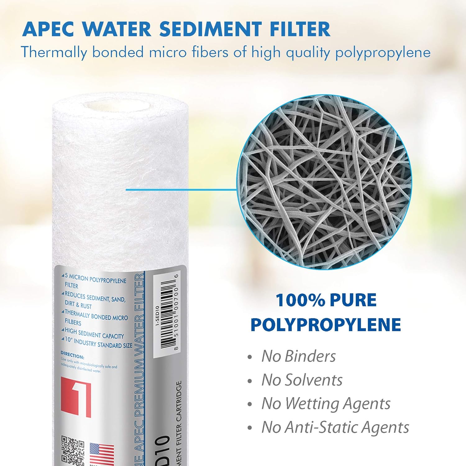 Filtered water in glass