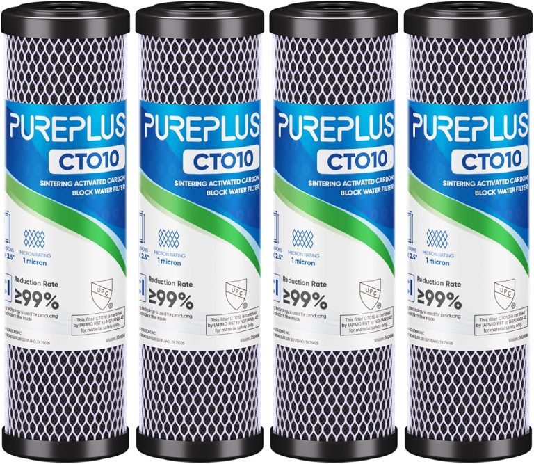 1 Micron CTO Carbon Water Filter Cartridge 2.5×10 4-Pack