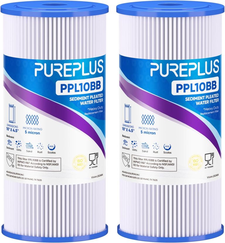 PUREPLUS 5 Micron Pleated Sediment Filter – Whole House