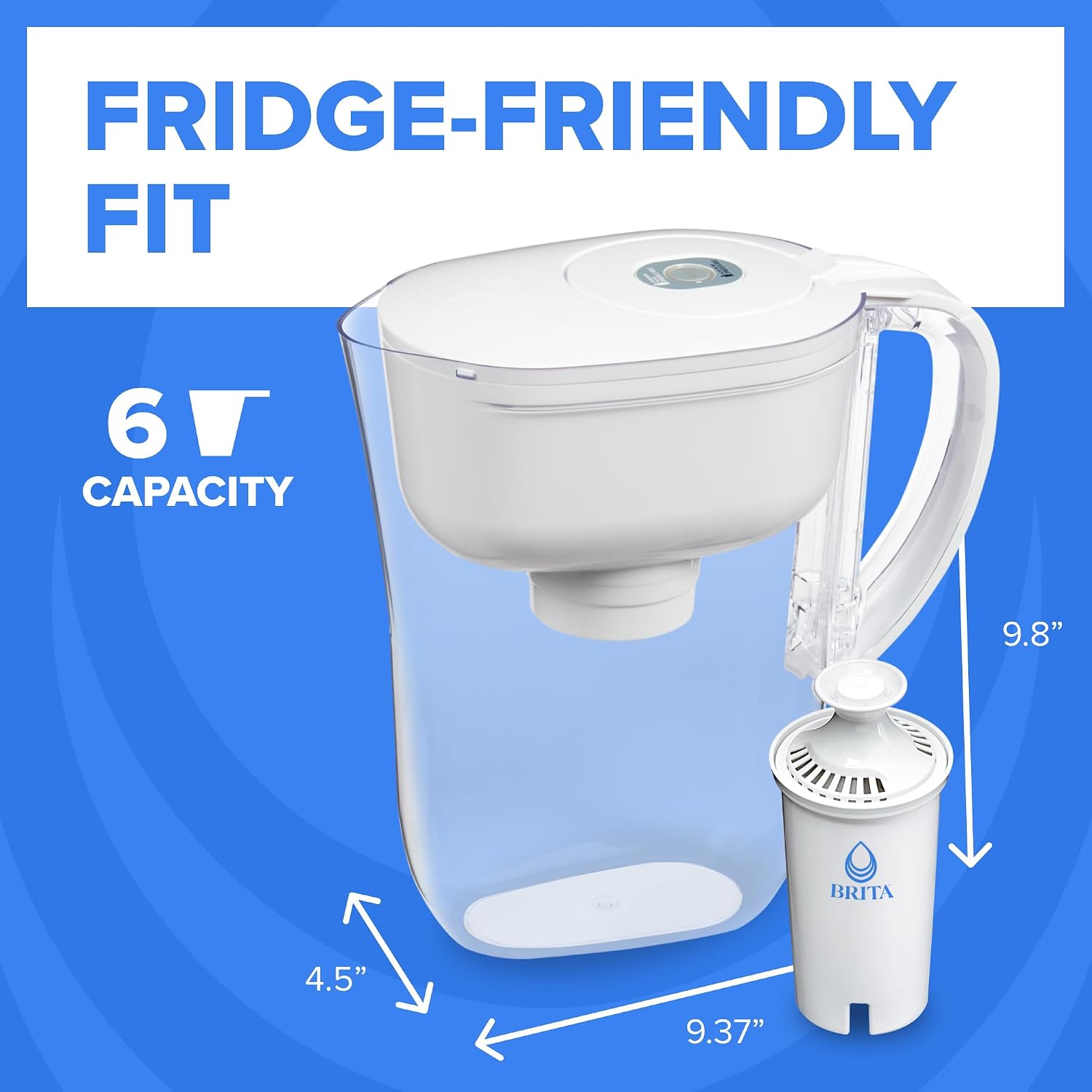 Brita Small 6-Cup Water Filter Pitcher, Includes 1 Filter, White | WQA and NSF/ANSI Certified, Reduces Chlorine, Copper, Mercury & Cadmium, Lasts 2 Months, Household Essential — Who This Product Is For