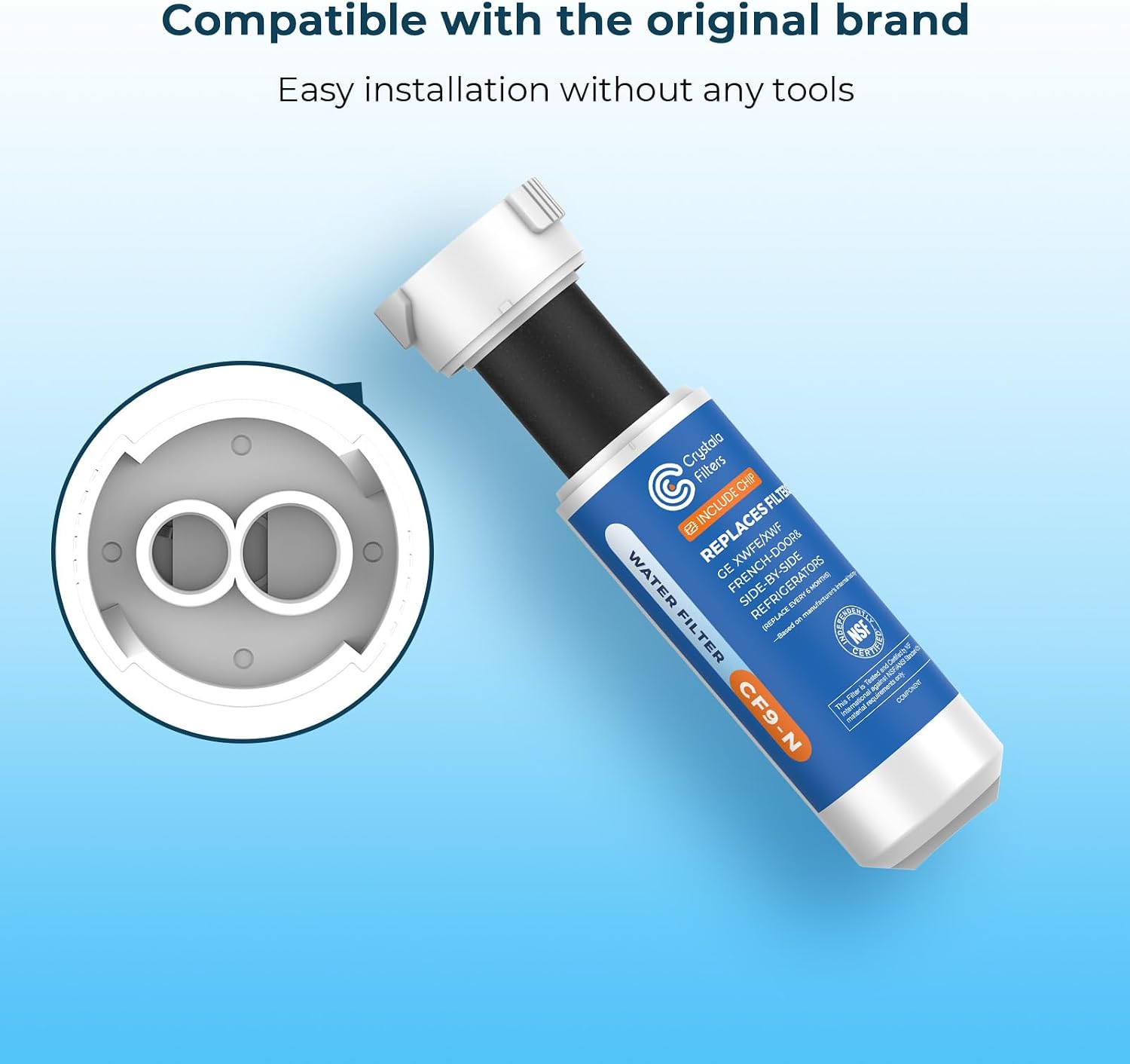 Crystala Filters XWFE (Built-in CHIP) Refrigerator Water Filter 1-Pack — Real-World Performance