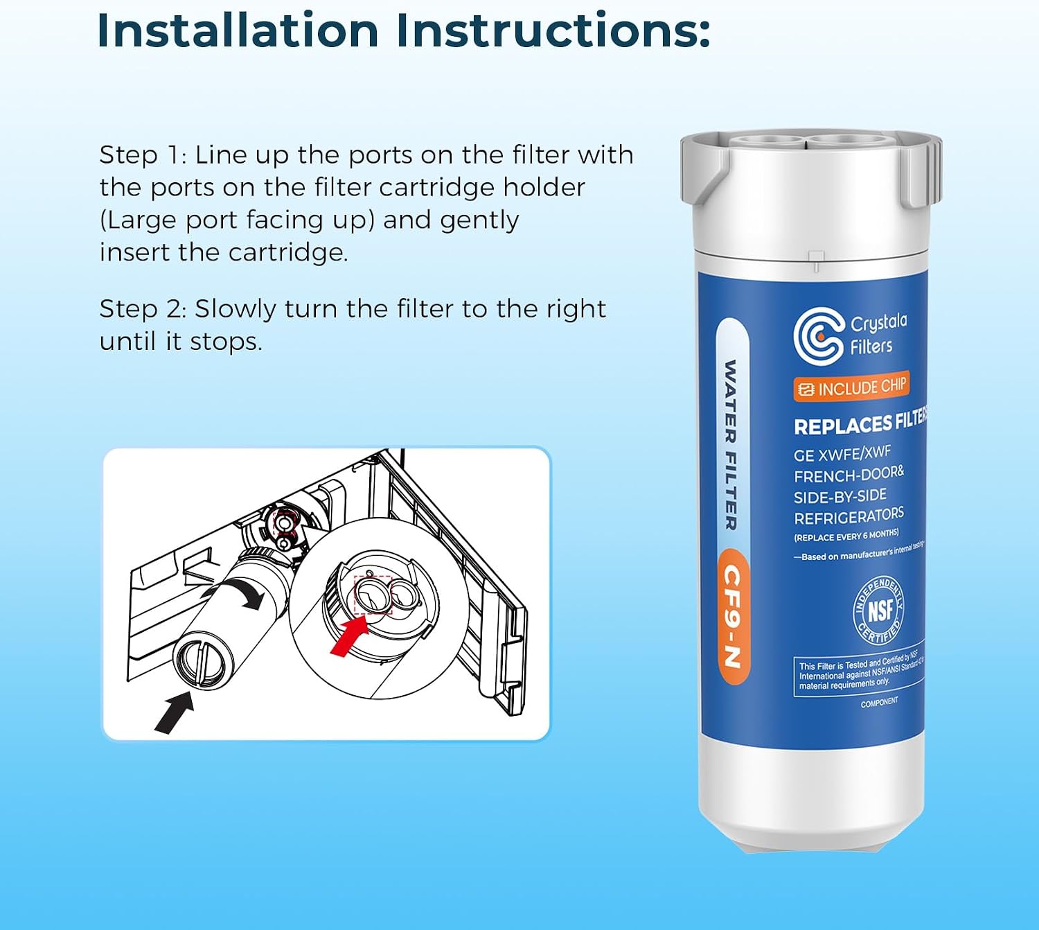 Crystala Filters XWFE (Built-in CHIP) Refrigerator Water Filter 1-Pack — Who This Product Is For