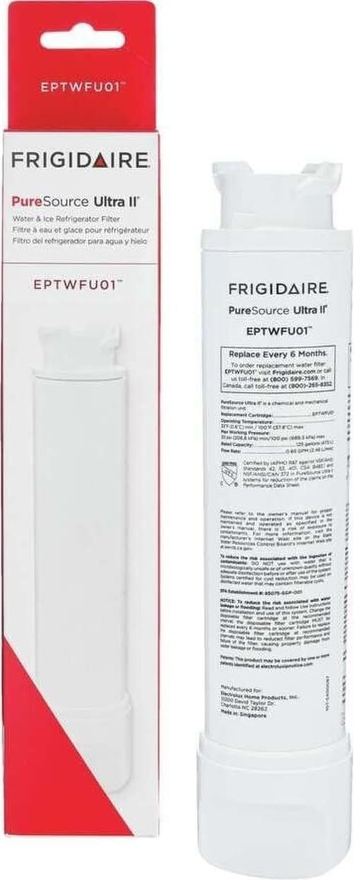 FRIGIDAIRE EPTWFU01 PureSource Ultra II Refrigerator Water Filter, 1 Count, White
