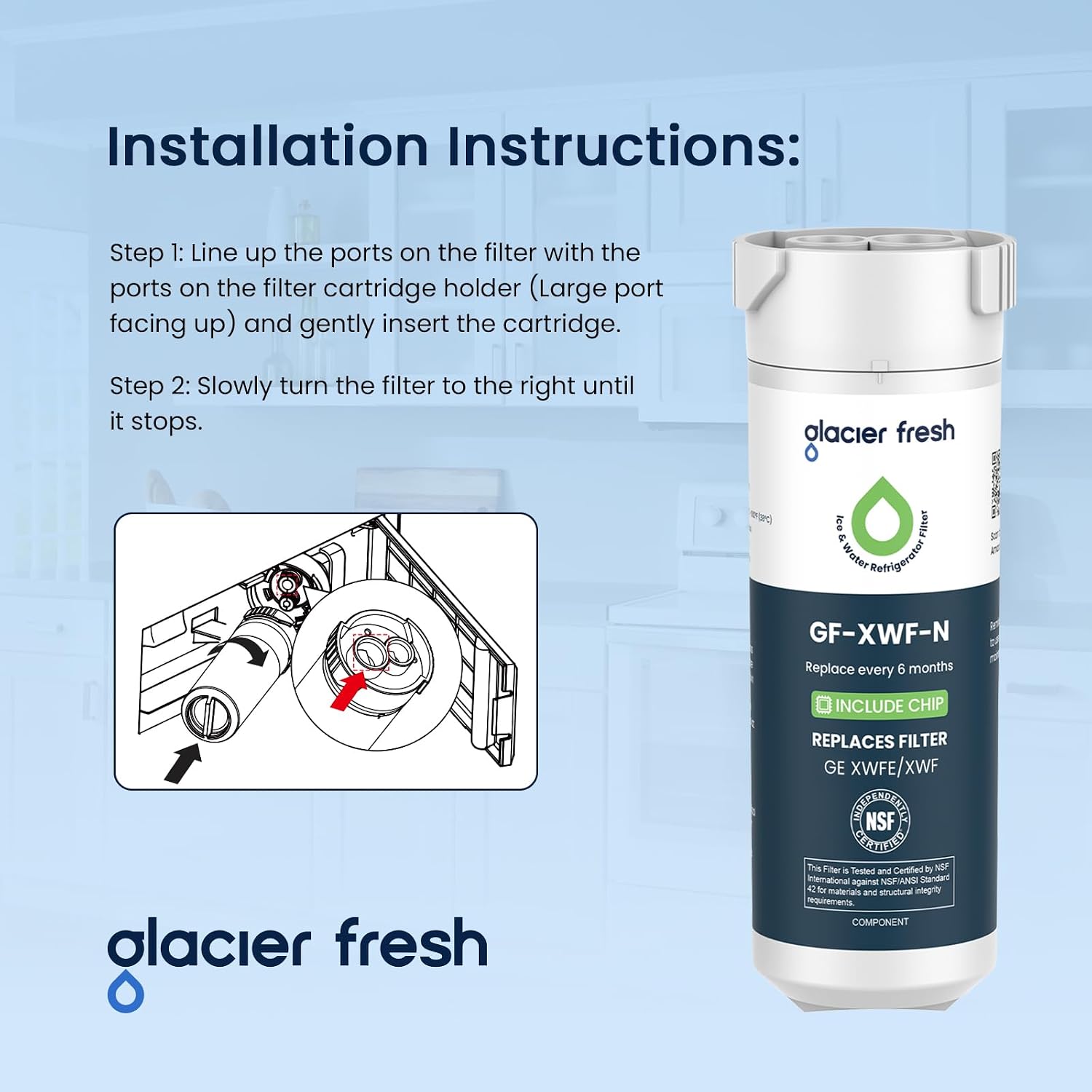 GLACIER FRESH XWFE (Built-in CHIP) Refrigerator Water Filter Pack of 1 — Who This Product Is For