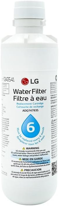 LG LT1000P - 6 Month / 200 Gallon Capacity Replacement Refrigerator Water Filter (NSF42, NSF53, and NSF401) ADQ74793501, ADQ75795105, AGF80300704, or AGF80300705 White — Overview