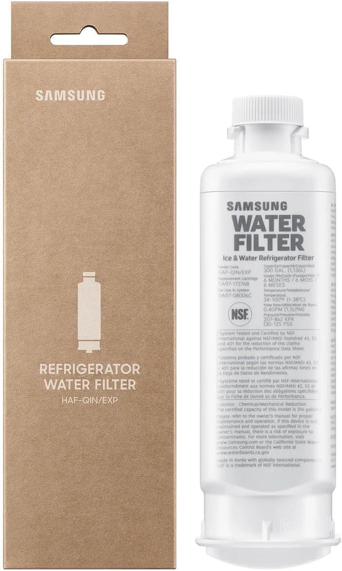 Samsung HAF-QIN/EXP Genuine Refrigerator Water Filter, Reduces 99% of Harmful Contaminants for Clean, Clear Drinking Water, 6-Month Life, Easy Install, Pack of 1 — Real-World Performance