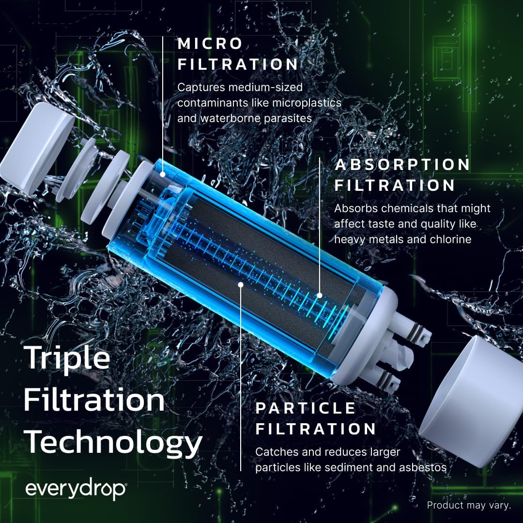 everydrop® by Whirlpool Ice and Water Refrigerator Filter 4, EDR4RXD1, Single-Pack — Key Features