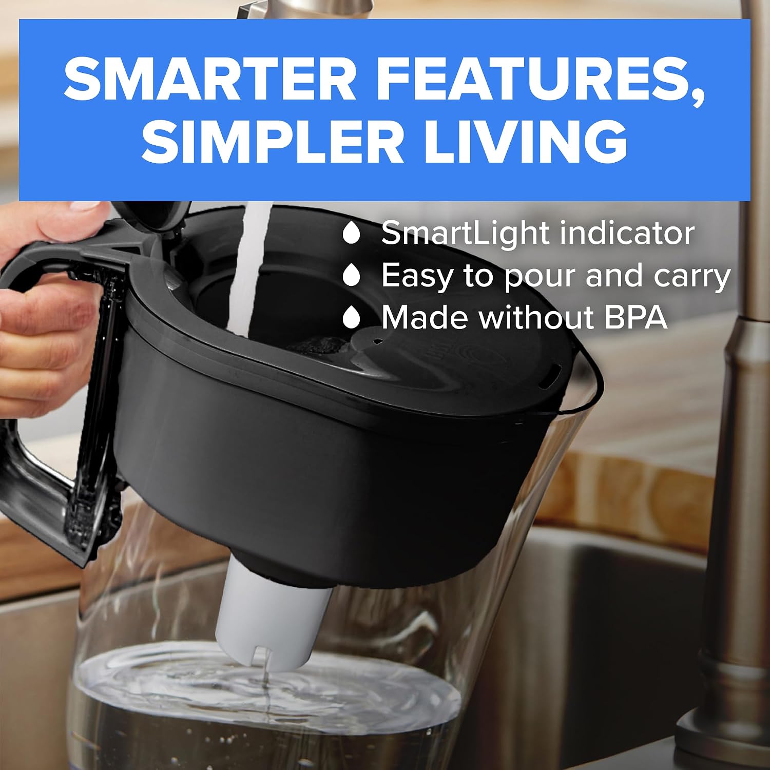 Brita Small 6 Cup Water Filter Pitcher, 1 BritaPlus Filter, Metro, Black — Real-World Performance
