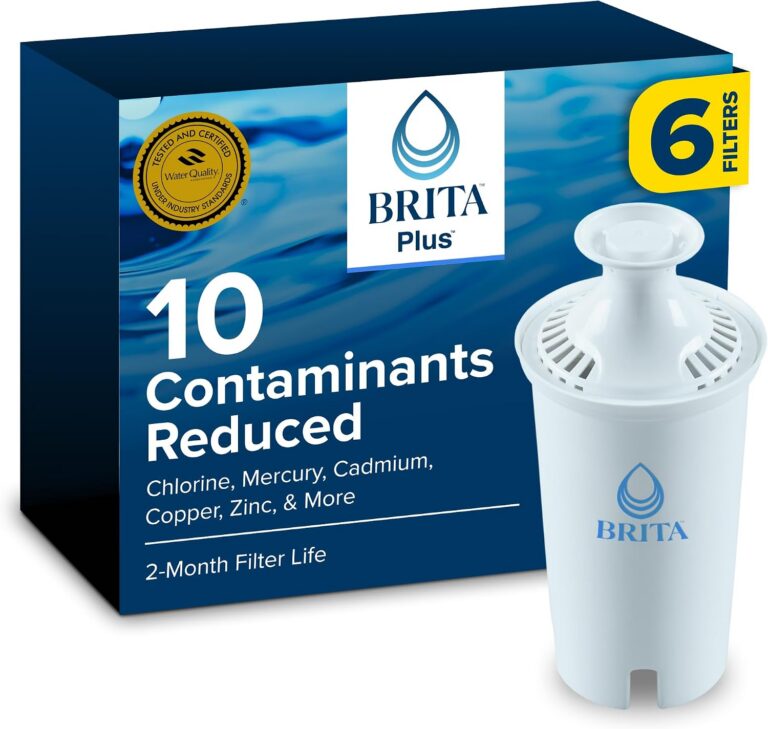 Brita Plus Replacement Water Filter, For Pitchers and Dispensers, 6 Pack