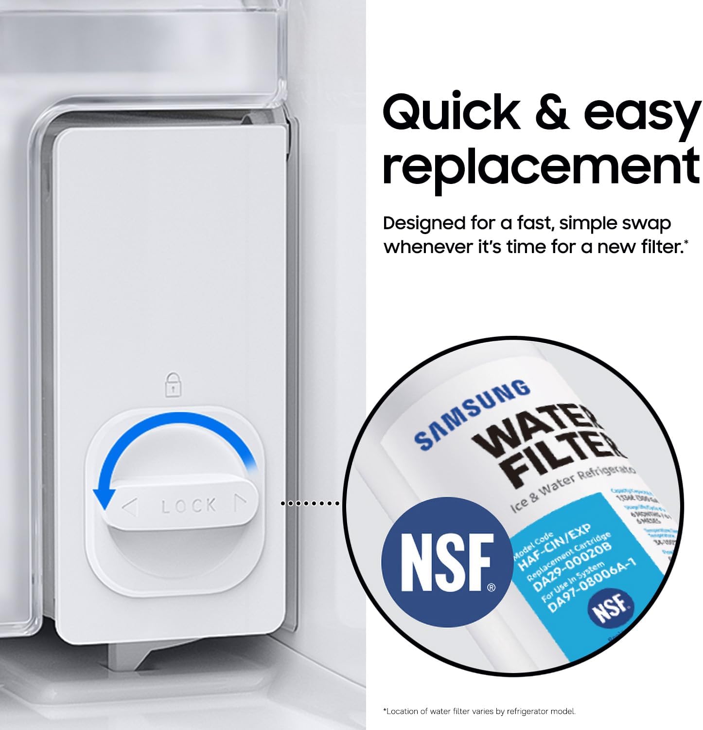 SAMSUNG Genuine Filter for Refrigerator Water and Ice, Carbon Block Filtration for Clean, Clear Drinking Water, 6-Month Life, HAF-CIN/EXP, 1 Pack — Real-World Performance